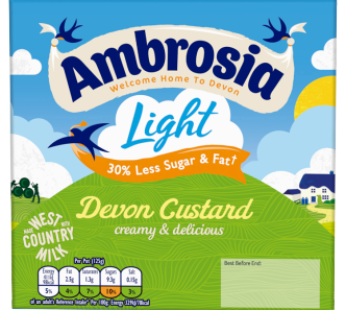 Ambrosia Light Devon Custard 4 Pack (Creamy Richness)