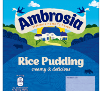 Ambrosia Rice Pudding 4 Pack (Comforting Treat, Deliciously Satisfying)