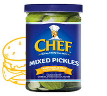 Chef Mixed Pickles 355g (Tangy Goodness)