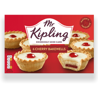 Mr Kipling Cherry Bakewells 6pk 276g