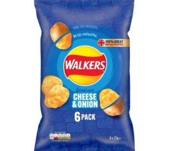 Walkers Cheese and Onion 6pk 150g