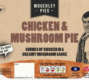 Mogerley Pies Chicken and Mushroom Pie 190g