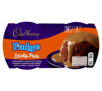 Cadbury Fudge Sticky Puds 190g Twin Pack