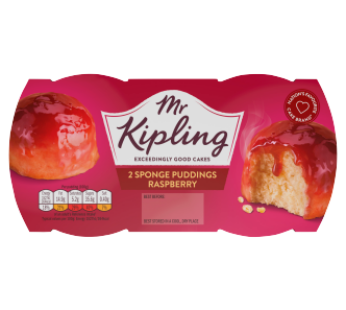 Mr Kipling Raspberry Sponge Puddings 108g Twin Pack
