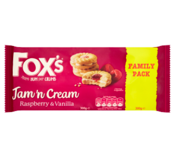 Foxs Jam And Cream Twin Pack 300g