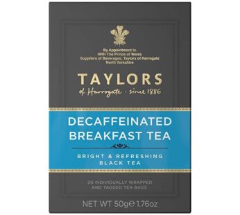 Taylors Decaff Breakfast Tea 20 Bags (Bright and Refreshing)