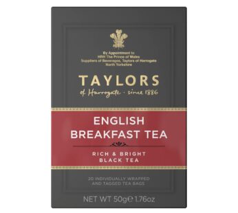 Taylors English Breakfast Tea (Rich and Bright) 20 Bags