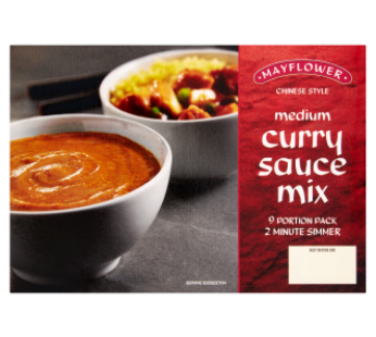 Mayflower Chinese Style Medium Curry Sauce Mix 255G (Delicious, Authentic Flavours)